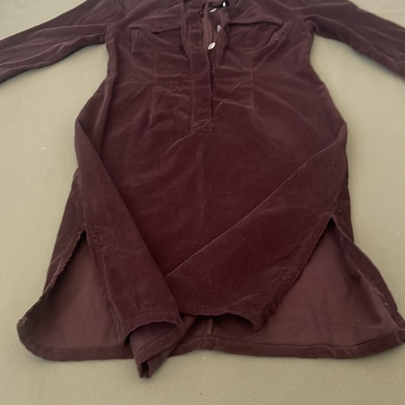 JEANOLOGY Corduroy Brown color, buttons closing front Womens midi DRESS size 8 - Picture 8 of 16